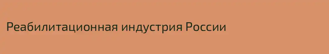 Реабилитационная индустрия России